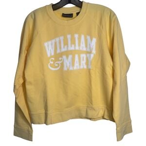 William and Mary Yellow Crewneck Sweatshirt Womens Medium Jones Mitchell VTG 90s